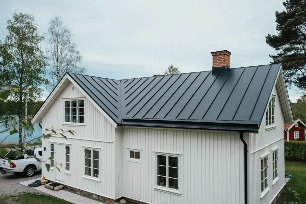 takoml ggning och byte av r spont p villa i arn
